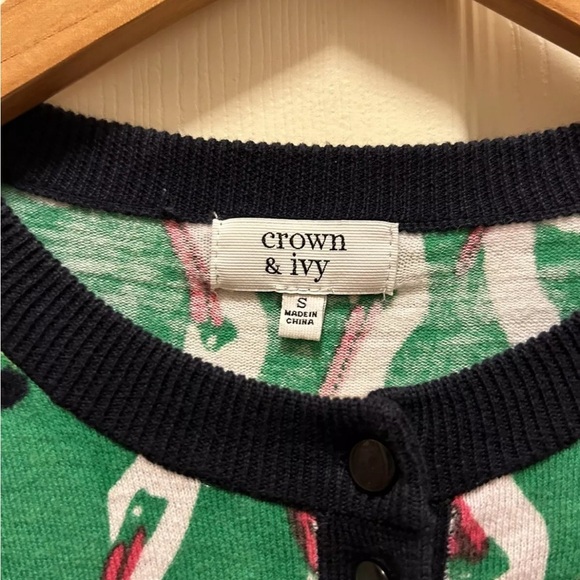 Crown & Ivy Green Pelican Cardigan Sz S EUC!! - Picture 2 of 13